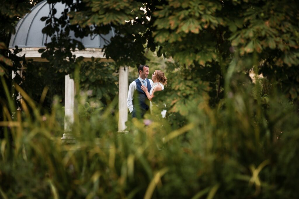 101 bride grooms romantic moment alone ardington house gardens wantage oxfordshire oxford wedding photographer