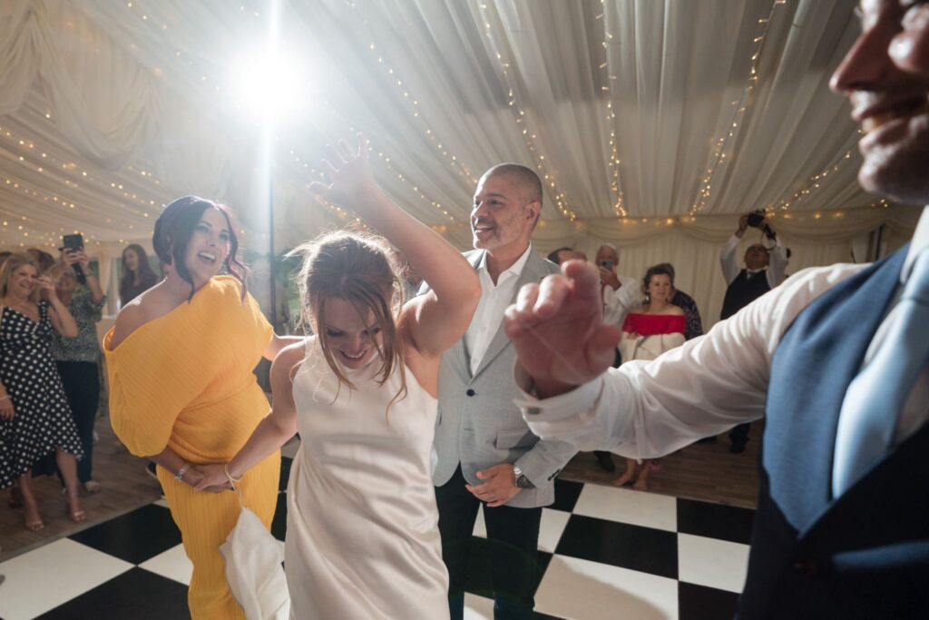 112 guests join bride grooms dance ardington house marquee wantage oxfordshire wedding photography