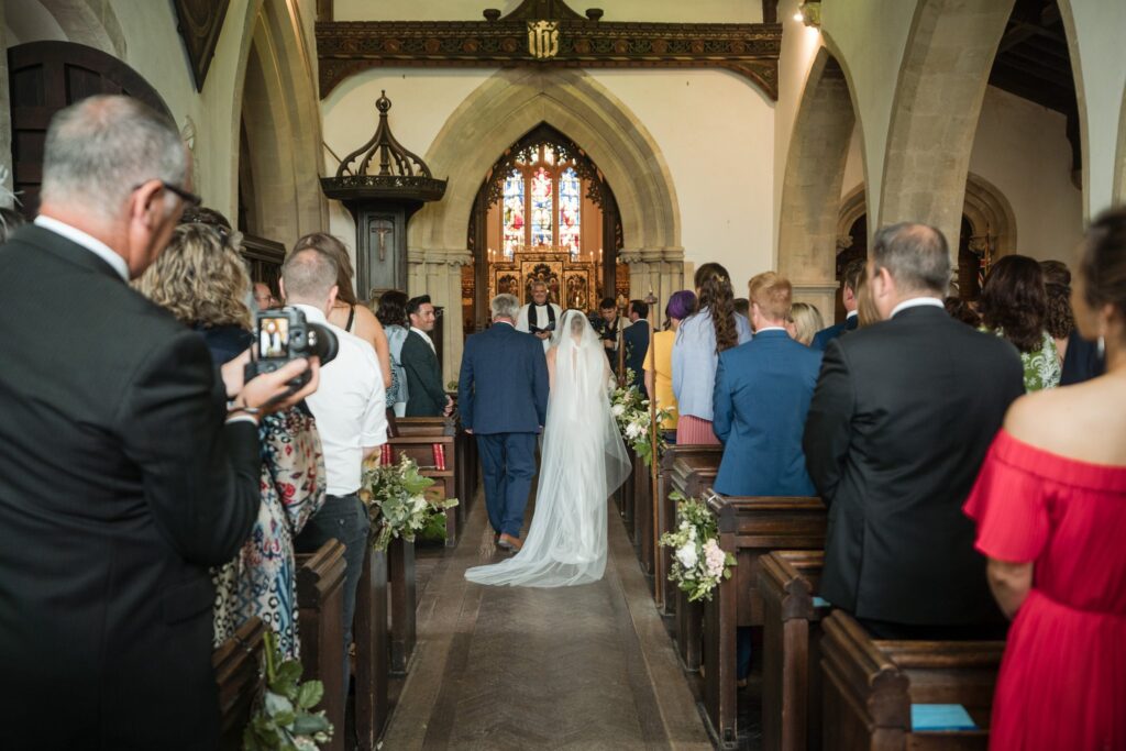 37 bride father approach priest holy trinity church ceremony ardington wantage oxfordshire oxford wedding photographers