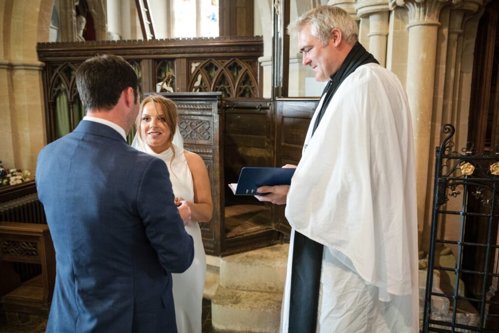 42 bride groom exchange vows holy trinity church ceremony ardington wantage oxfordshire oxford wedding photographer