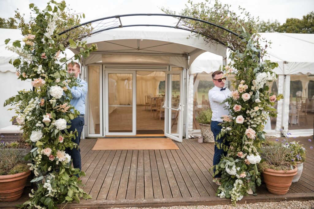 65 marquee floral archway ardington house grounds wantage oxfordshire oxford wedding photographer