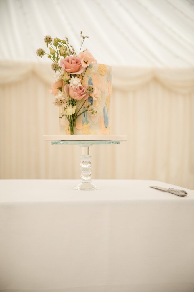 67 decorated cake marquee reception ardington house grounds wantage oxford wedding photography