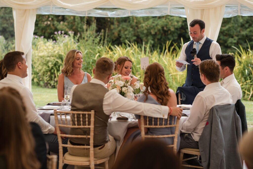 89 grooms speech marquee reception wantage oxfordshire oxford wedding photographers