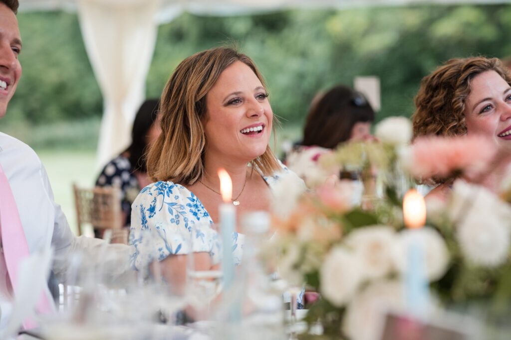 93 laughing guests hear reception speech wantage oxfordshire oxford wedding photography
