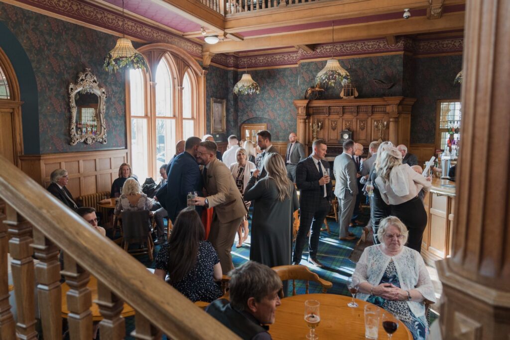 024 guests gather rushpool hall bar saltburn north yorkshire oxfordshire wedding photography