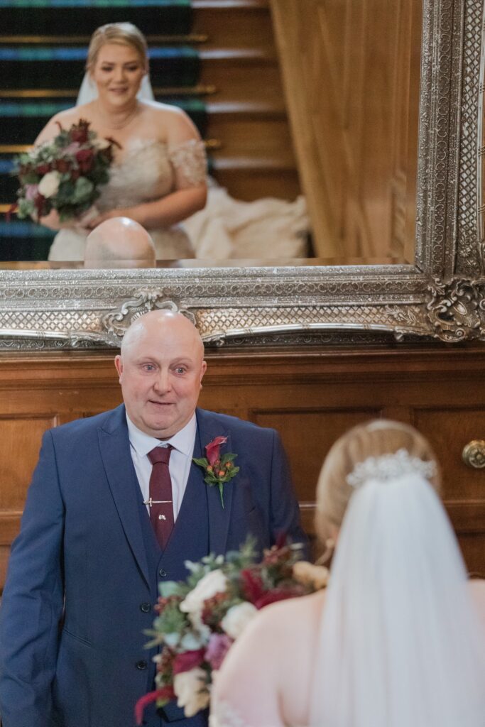 036 father of bride first look rushpool hall saltburn oxfordshire wedding photography