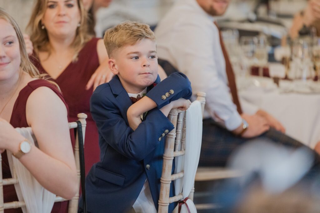 065 pageboy hears top table speeches rushpool hall reception saltburn north yorkshire oxford wedding photography